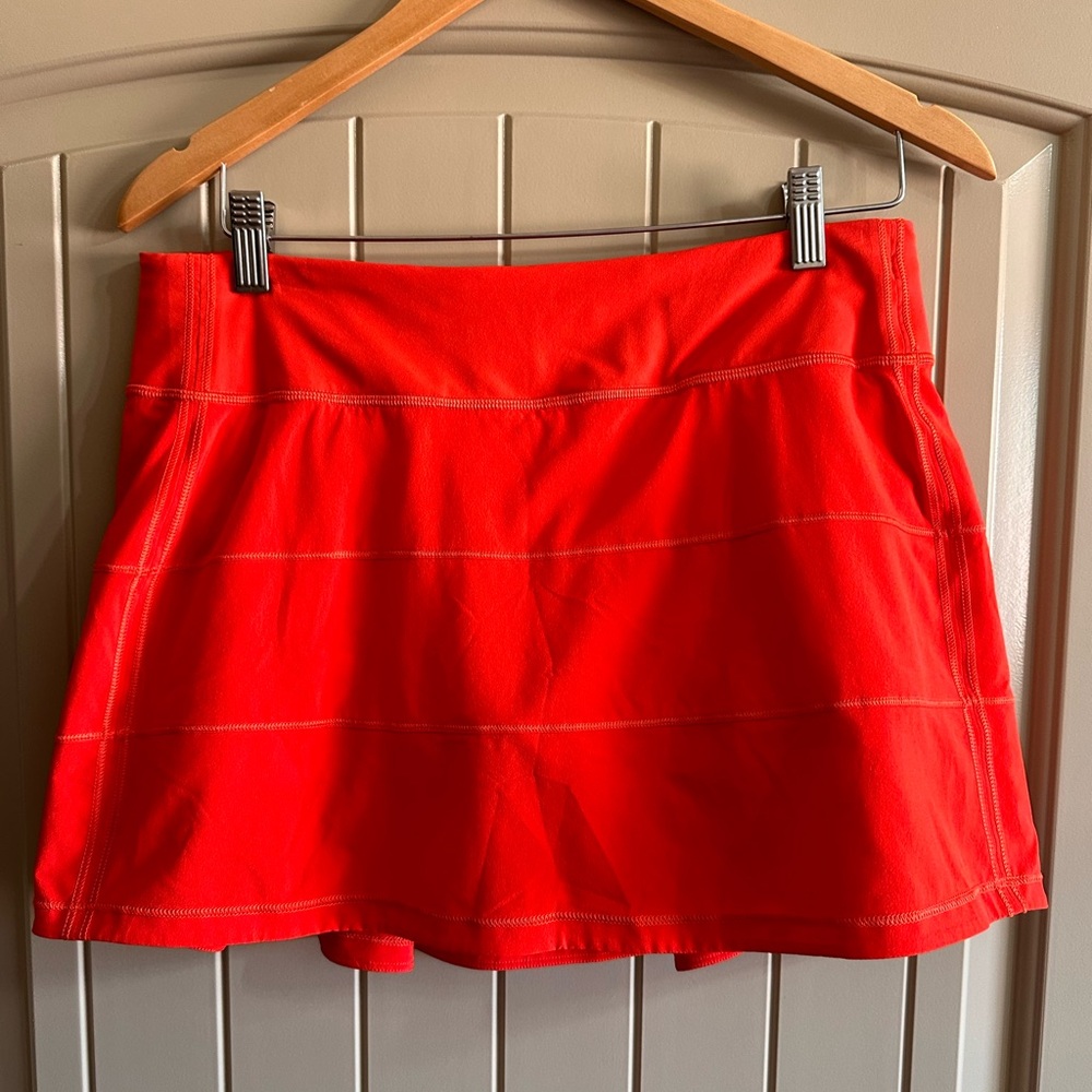 Lululemon Pace Rival Mid Rise Skirt (Hot Heat / Red)